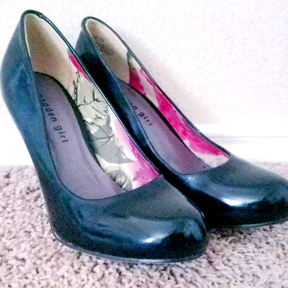 Madden Girl "Halliee" Pump Black Patent 7.5M NWOT